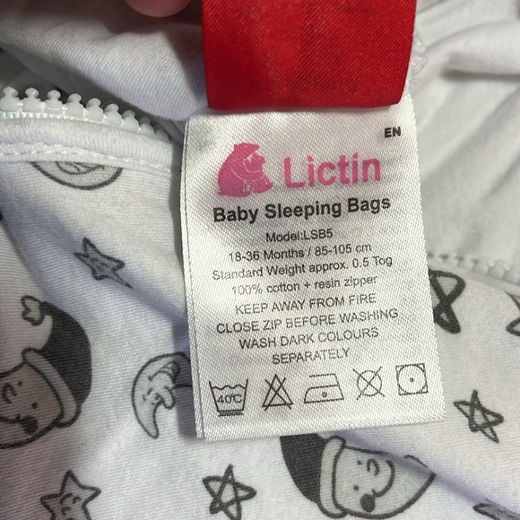 18-36M Size adjustable Lictin sleep sack - Picture 6 of 6